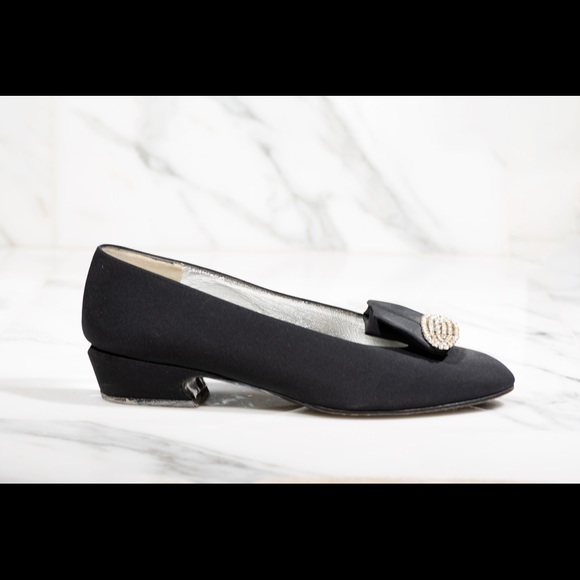 Vintage Charles Jourdan FRENCH Rhinestone Pumps - Picture 1 of 10